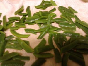 how to freeze runner beans drying