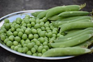 peas and cucumbers